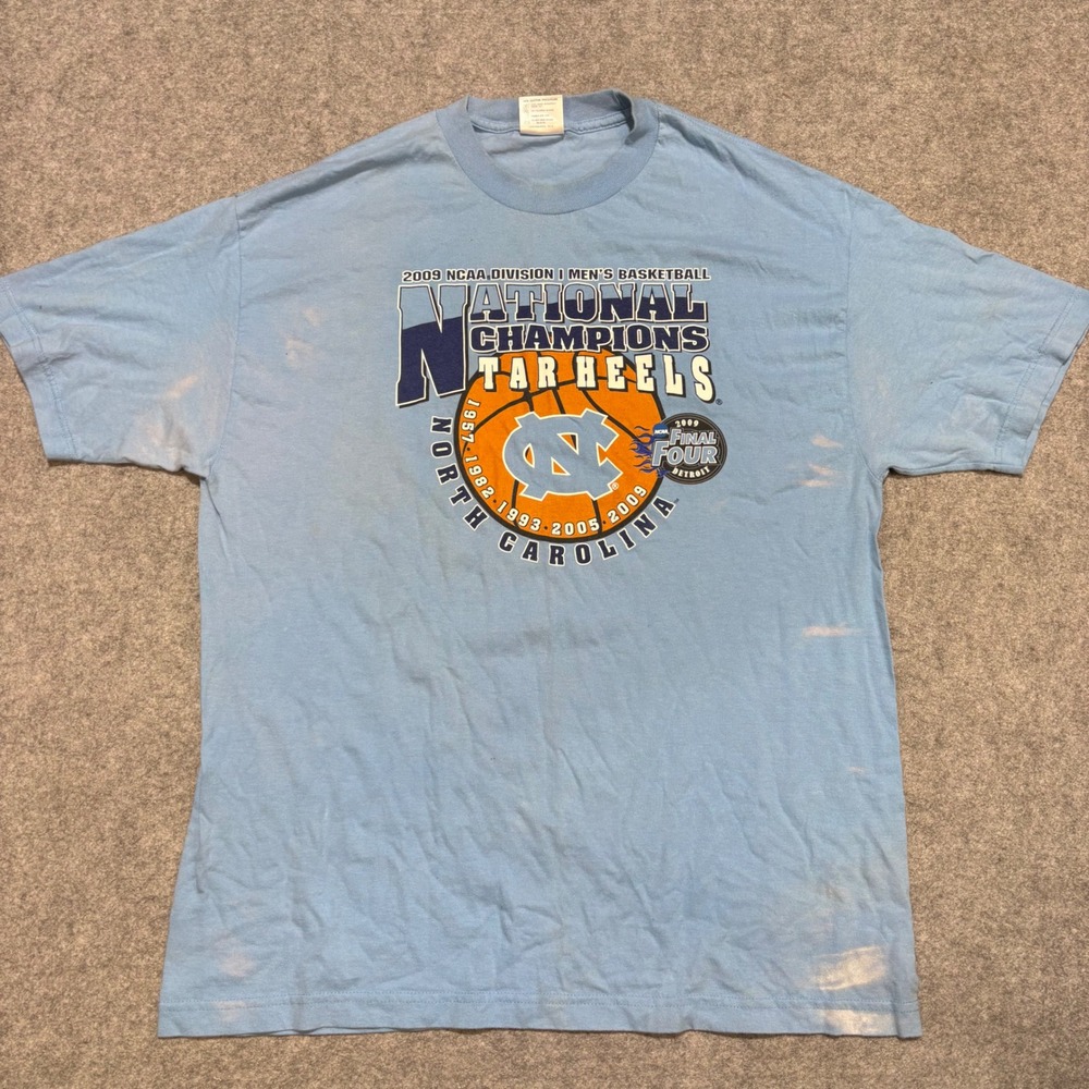 North Carolina Tar Heels 2009 NCAA National Champions T-Shirt Mens XL Blue